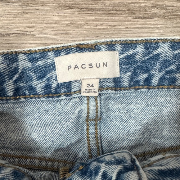 PACSUN Light Blue Denim Mini Skirt Woman’s Size 24 - Picture 3 of 3